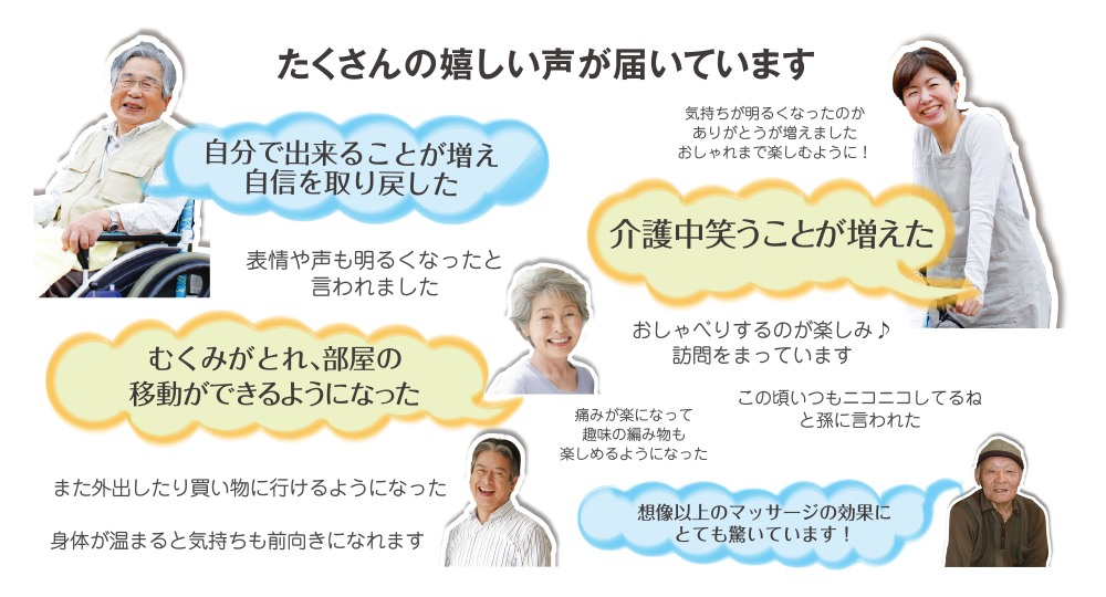 たくさんのうれしい声が届いています